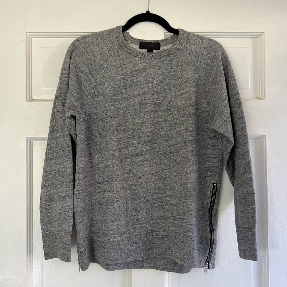 J Crew gray crew neck sweatshirt, size SMALL